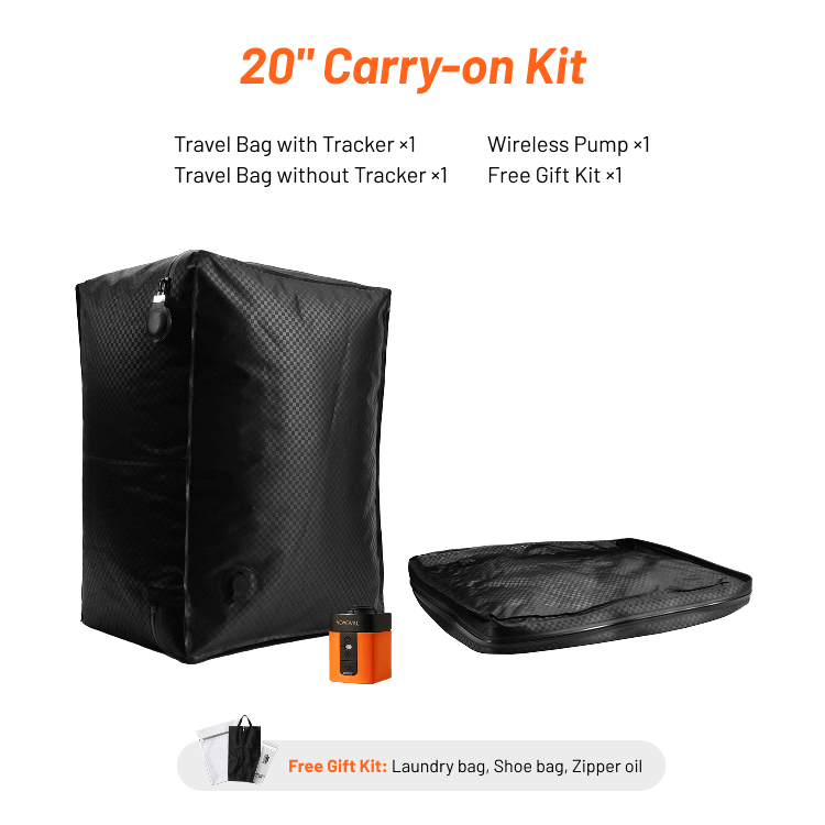 Vacuum Compression Bags with Tracker & Wireless Pump
