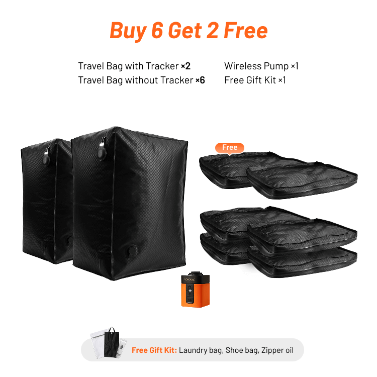 YOYOVAC Ultimate Storage Vacuum Compression Bag Kit with Tracker & Wireless Pump
