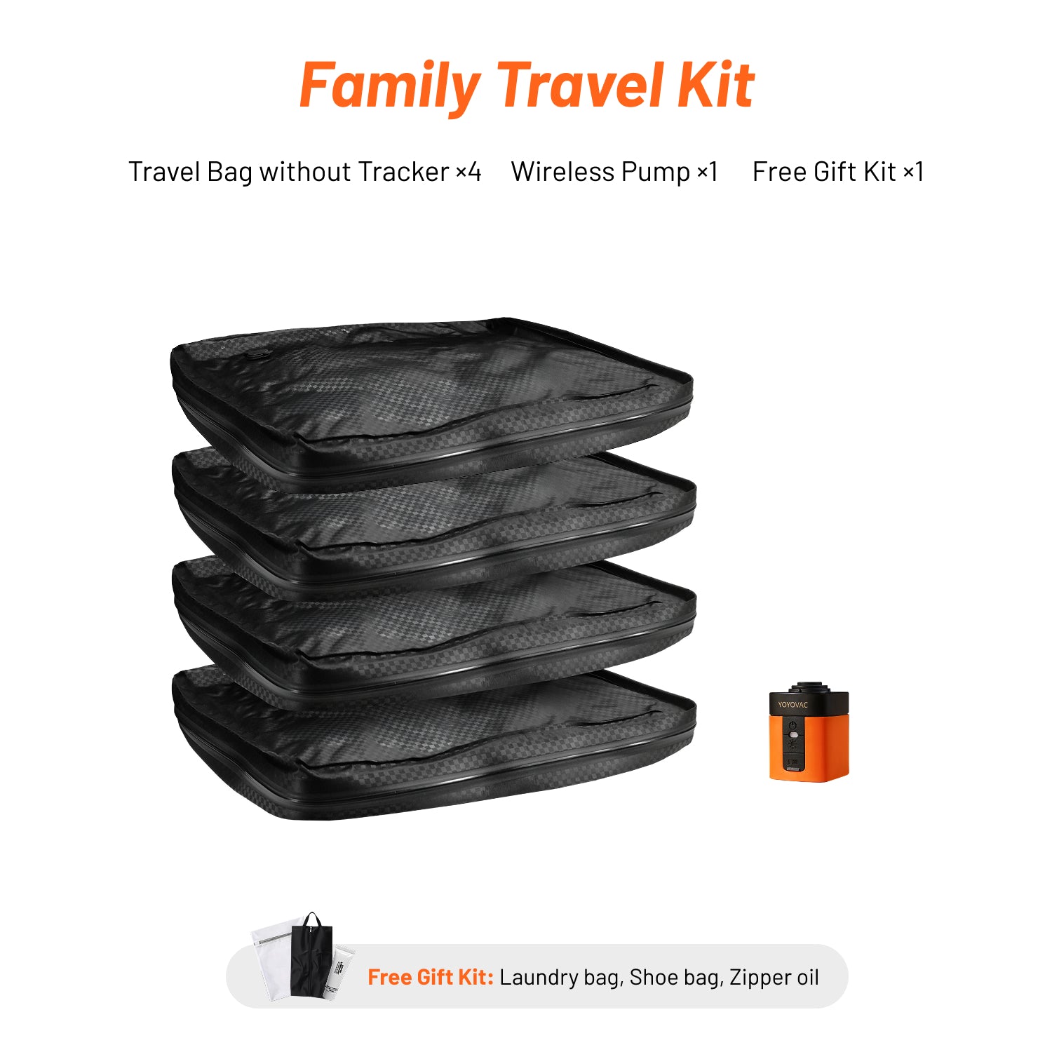 YOYOVAC Vacuum Compression Bags with Tracker & Wireless Pump